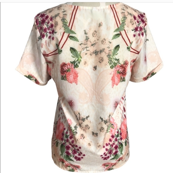 10/$10 Boho Floral & Animal Print Top M - Picture 2 of 8